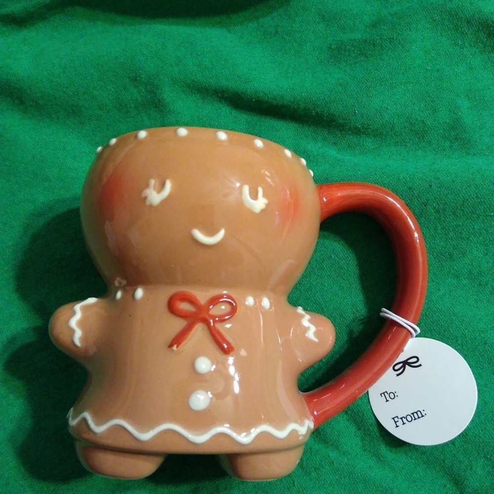 Target Gingerbread Mug with Red Handle